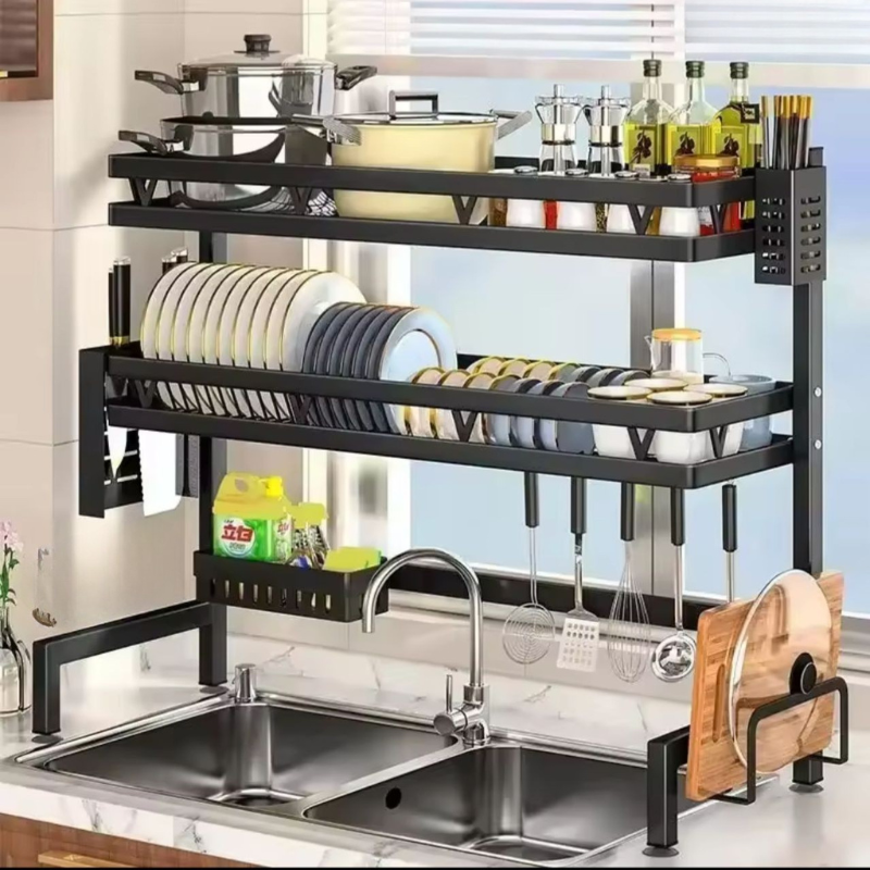 Égouttoir À Vaisselle-Organisateur De Comptoir De Cuisine 85cm