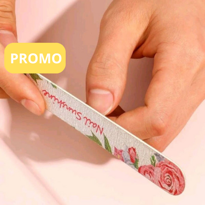 Lime à ongles imprimée en forme de demi-lune/Outil Manucure Pédicure (2pcs)