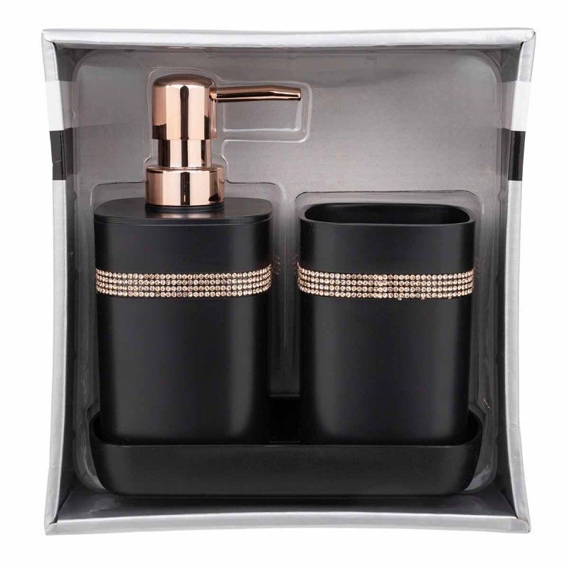 Ensemble Accessoires Salle De Bain Premium-Noir