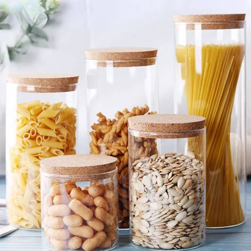 Bocaux en verre conservation aliments rangement cuisine