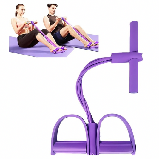 Bande de résistance en latex pour pédale de yoga corde élastique - Avec poignées pour abdominaux, taille, bras, étirement des jambes - Entraînement