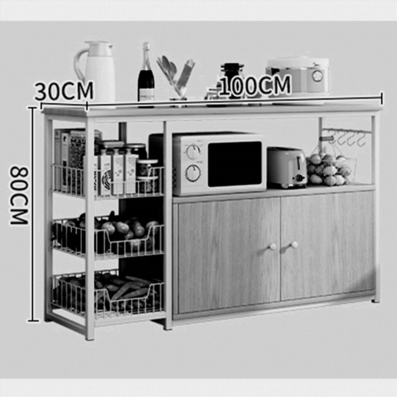 Étagère de rangement de cuisine à 4 niveaux