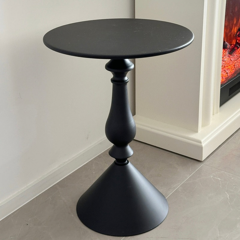 Table d'appoint ronde-Noir