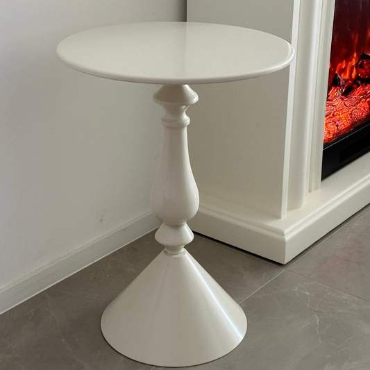 Table d’appoint ronde-Blanc