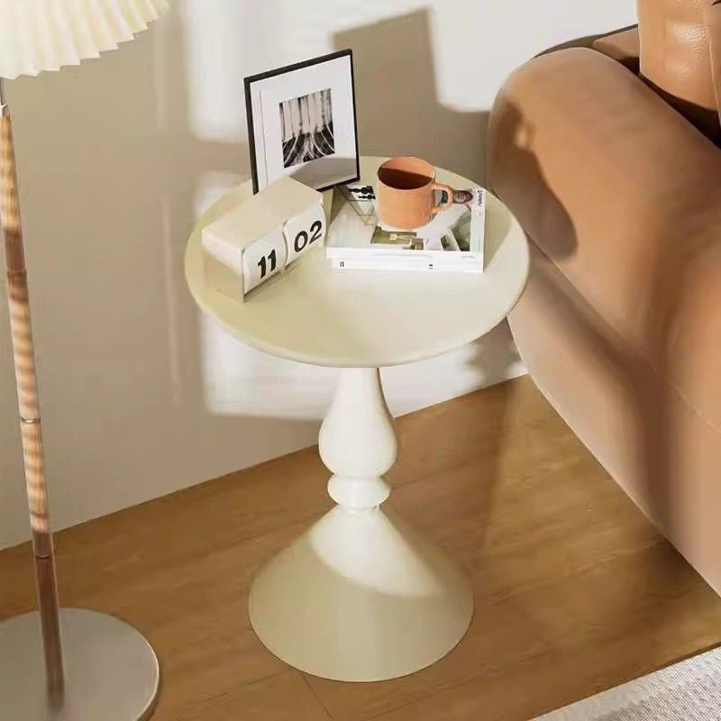 Table d’appoint ronde-Blanc