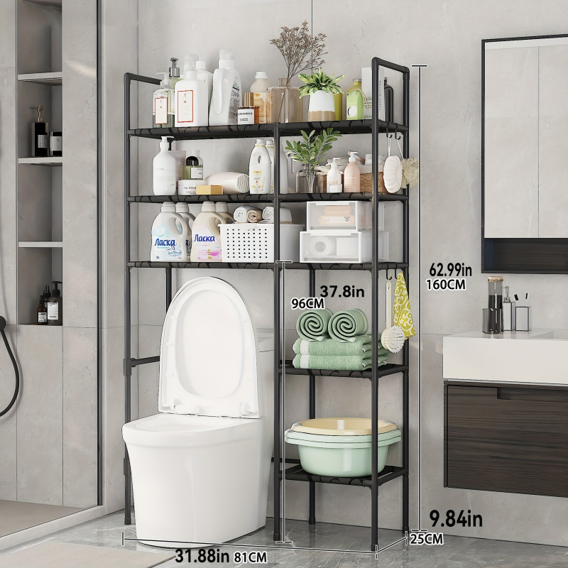 Étagère& organisateur machine à laver et salle de bain-Noir