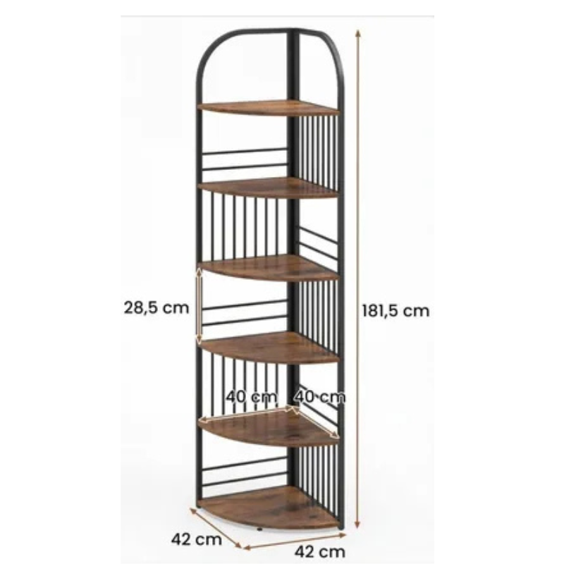 Étagère d’angle 6 niveaux