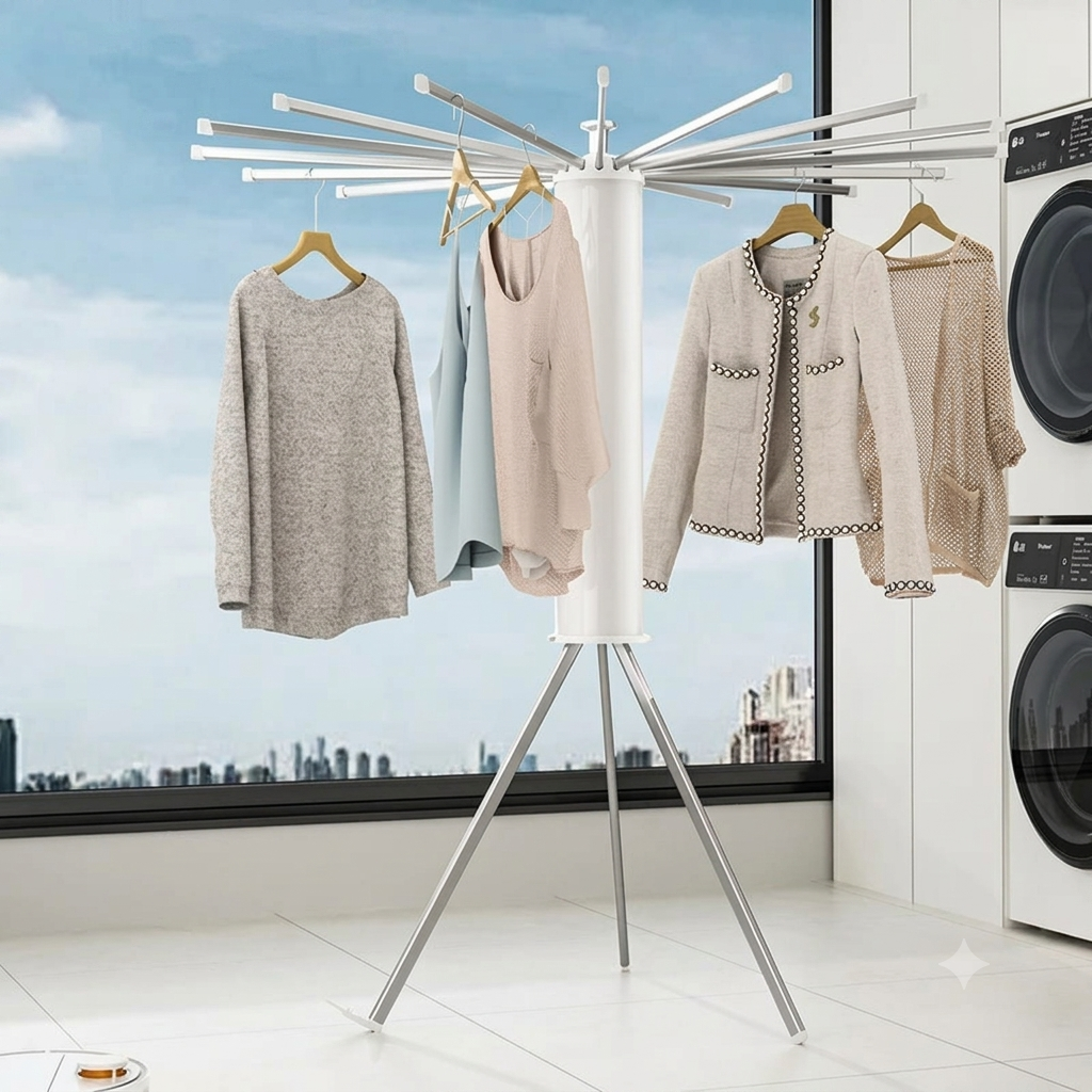 Étendoir à linge pliable 360°