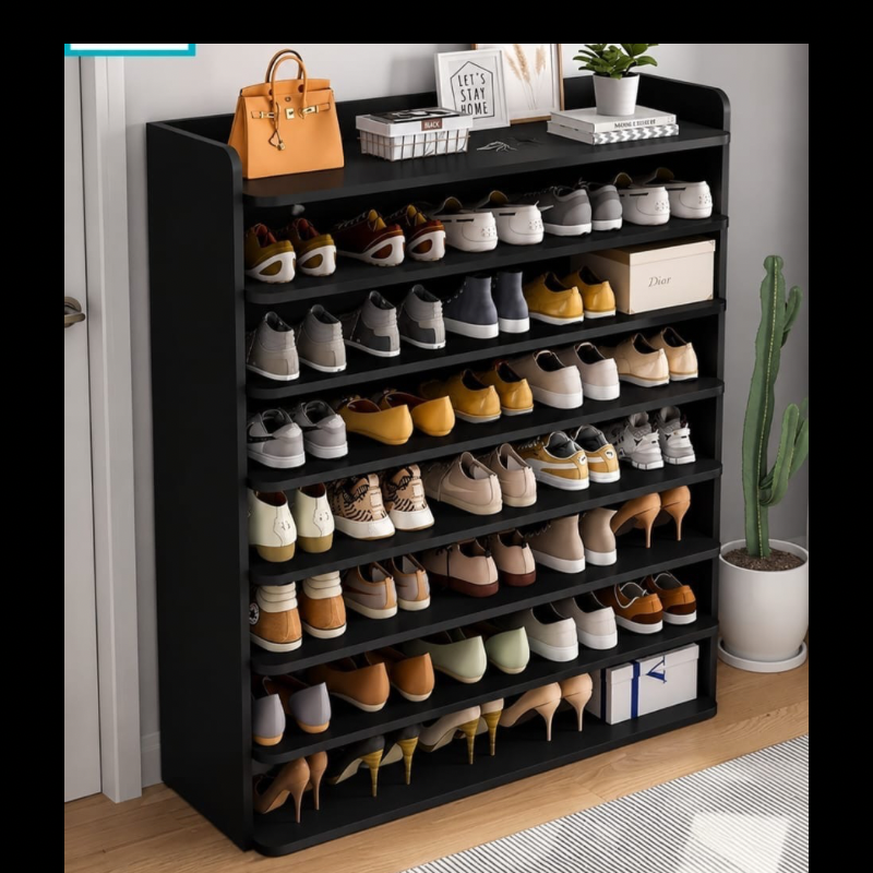 Meuble Rangement Chaussures Noir – Étagère Design Entrée | Atishomedakar