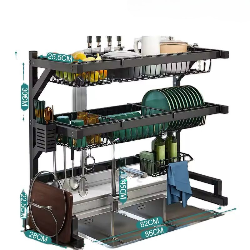 Égouttoir À Vaisselle-Organisateur De Comptoir De Cuisine 85cm