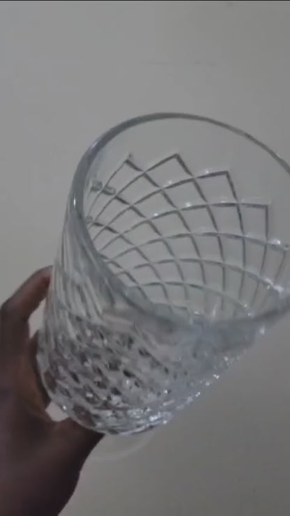 Vase en Verre Transparent(sans les fleurs)