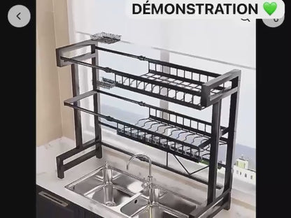 Égouttoir À Vaisselle-Organisateur De Comptoir De Cuisine 85cm