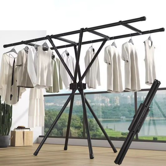 Étendoir à Linge Pliable Design X – Séchage Intérieur & Balcon | Atishomedakar